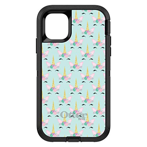 Pastel Unicorn Pattern - Teal Pink Purple On Black Case
