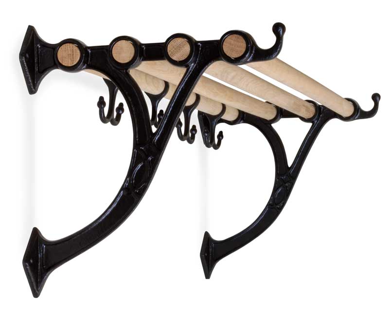 Hatthylla Sekelskifte Black & Oak 115 cm - Stylish Wooden Shelf for Living Room, Bedroom, or Office Storage