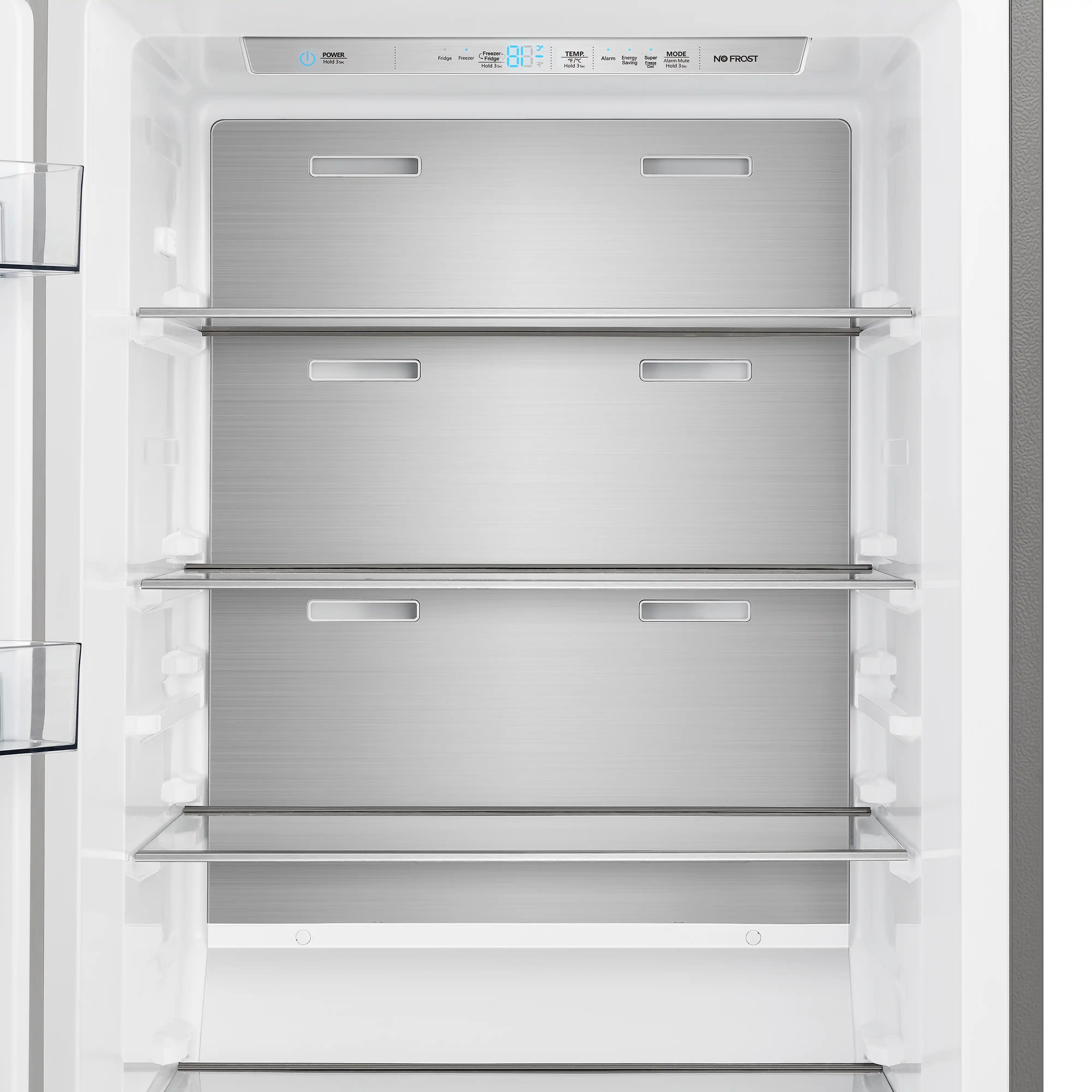 Forno Maderno 32 Inch 13.6 cu.ft. Left Swing Convertible Refrigerator Freezer - Built-In Stainless Steel with Decorative Grill Trim (FFFFD1722 32LS) - Perfect for Modern Kitchens, Open Concept Living Spaces & Home Bars