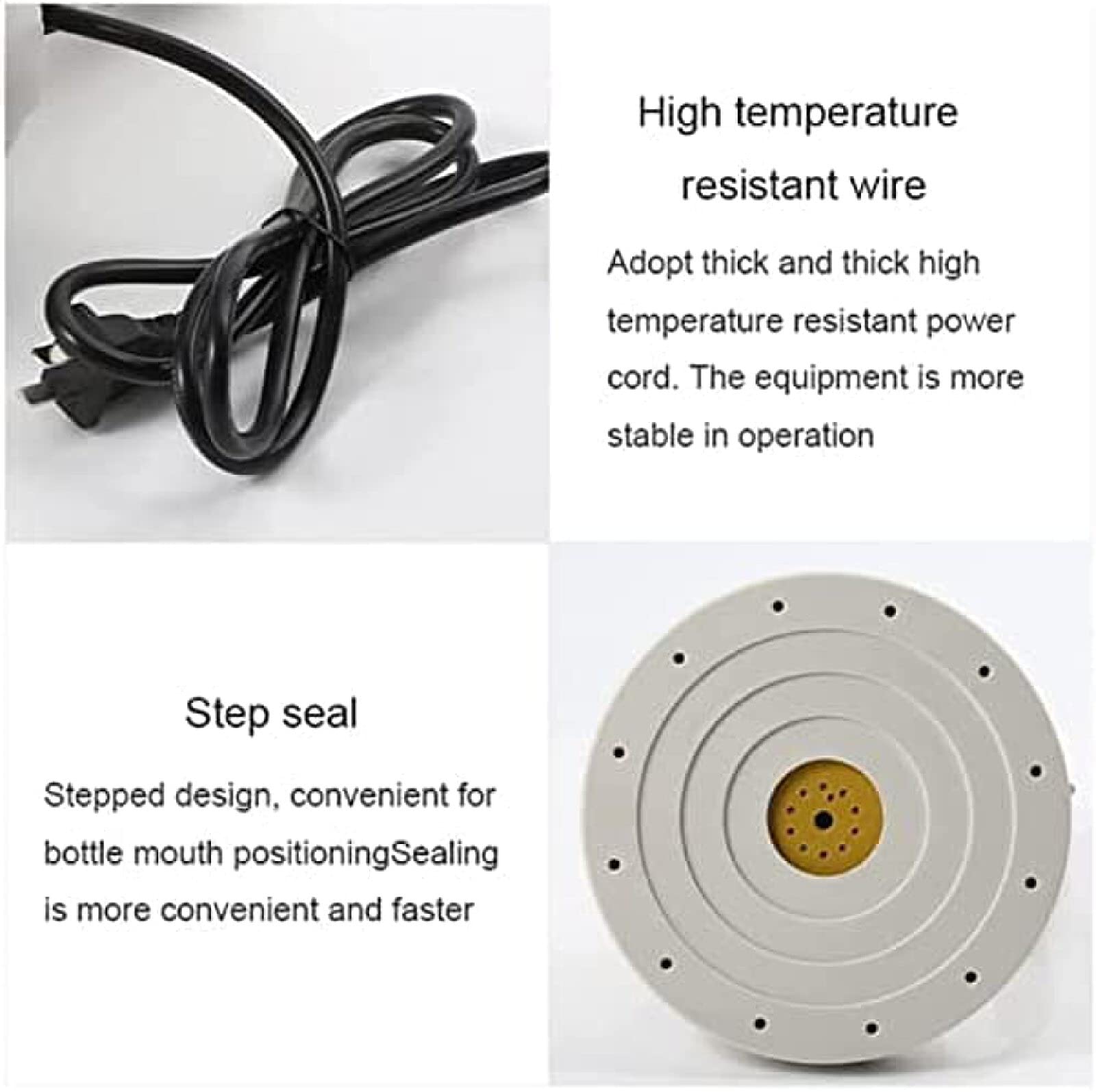 Electromagnetic Induction Bottle Sealer for 20-130mm Aluminum Foil Caps - Portable One-Touch Bottle Capping Machine (GQYYS) - Perfect for Home Brewing, DIY Cosmetics & Small Batch Beverage Production