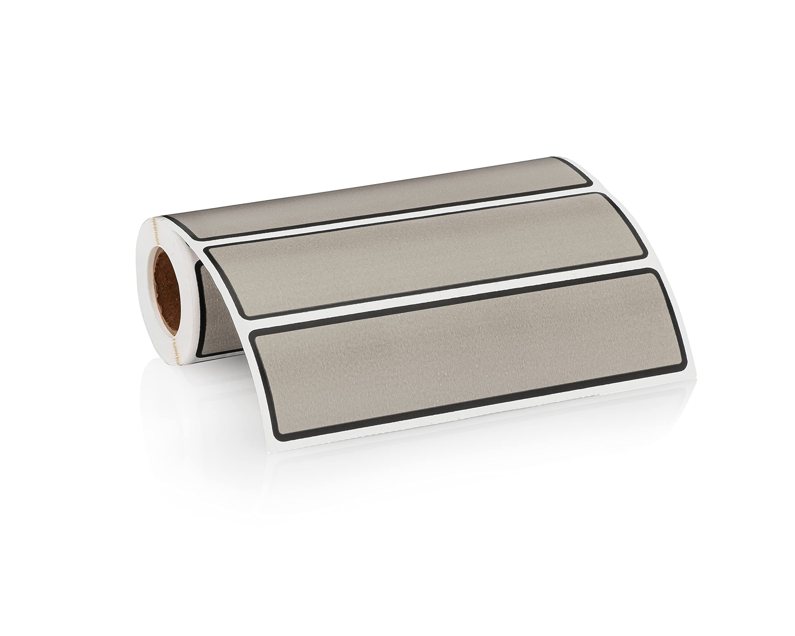 Carstens Adhesive Binder Spine Labels - 5 3/8” x 1 3/8” Gray Sticker Roll (200 Pack) - Perfect for Organizing 1.5” to 4” Ring Binders in Office, School & Home Filing Systems