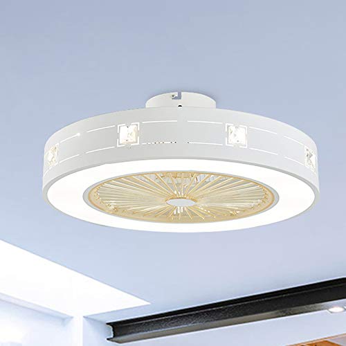 Modern Dimmable LED Ceiling Fan with Light - 21.5