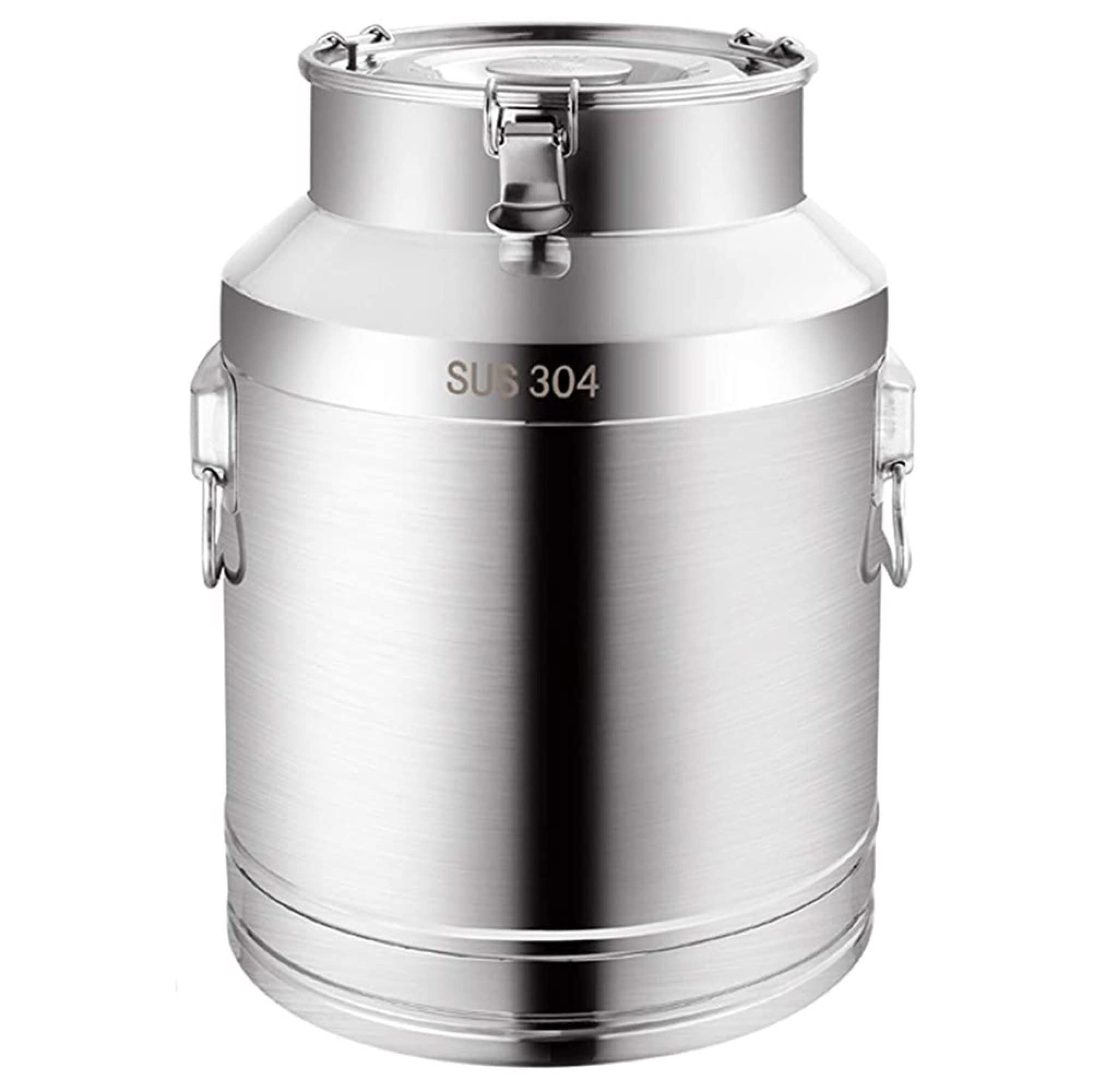 Premium 304 Stainless Steel Milk Can & Multi-Purpose Storage Container - 42L Sealed Lid Bucket for Milk, Wine, Oil, Tea, Dry Goods - Ideal for Home Brewing, Commercial Kitchens, Farm Use & Food Preservation