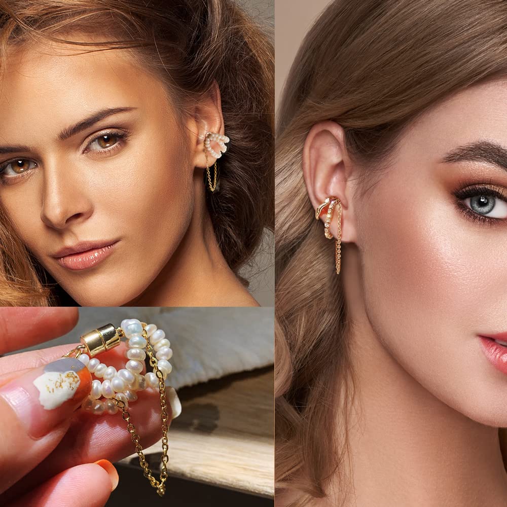 35 PCS Gold & Silver Adjustable Non-Piercing Ear Cuffs for Women - Clip On Cartilage Earrings, Punk Snake Butterfly Wrap Jewelry Set - Perfect for Parties, Gifts & Everyday Fashion Accessories