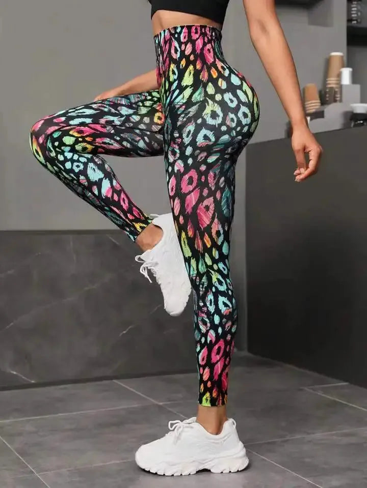 3D Printing Seamless Peach Tie Dye Yoga Pants - High Waist Push Up Workout Leggings for Women | Breathable Gym Tights, Running & Fitness Clothing | Perfect for Yoga, Pilates & Lounge Wear
