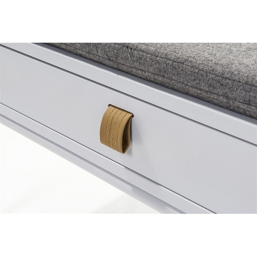 Bloomingville Grey Phone Bench - Stylish Entryway Seating with Storage for Small Spaces | Perfect for Hallway, Bedroom, or Office Organization