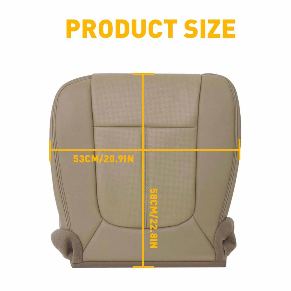 Premium Perforated Leather Seat Cover - Driver Side Bottom - Compatible with 2011-2016 Ford F250 F350 F450 F550 - Enhanced Comfort & Durability for Truck Drivers