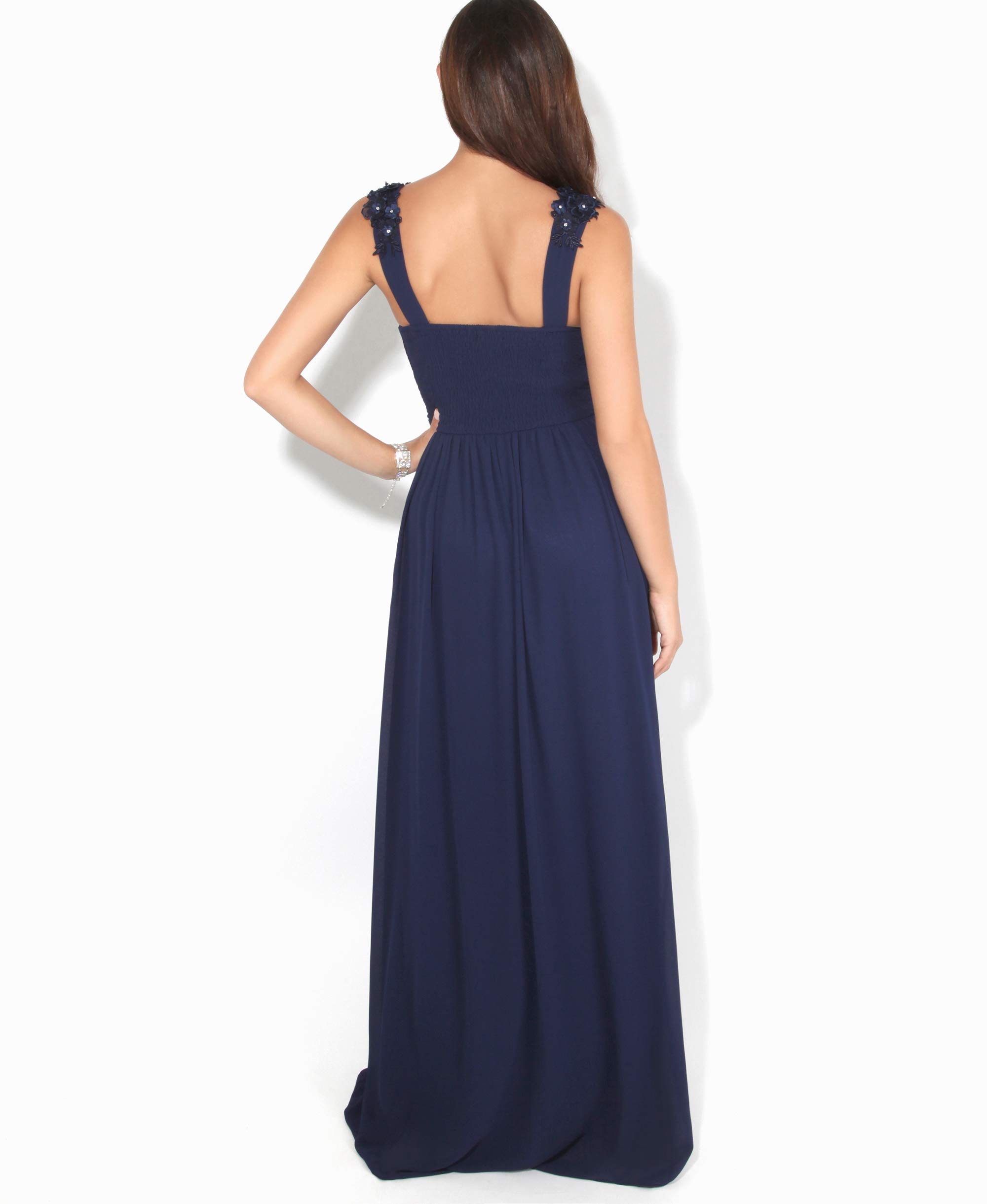KRISP® Women's Elegant Lace Chiffon Maxi Dress for Evening Party, Cocktail, Formal Events - Perfect for Weddings, Prom & Special Occasions