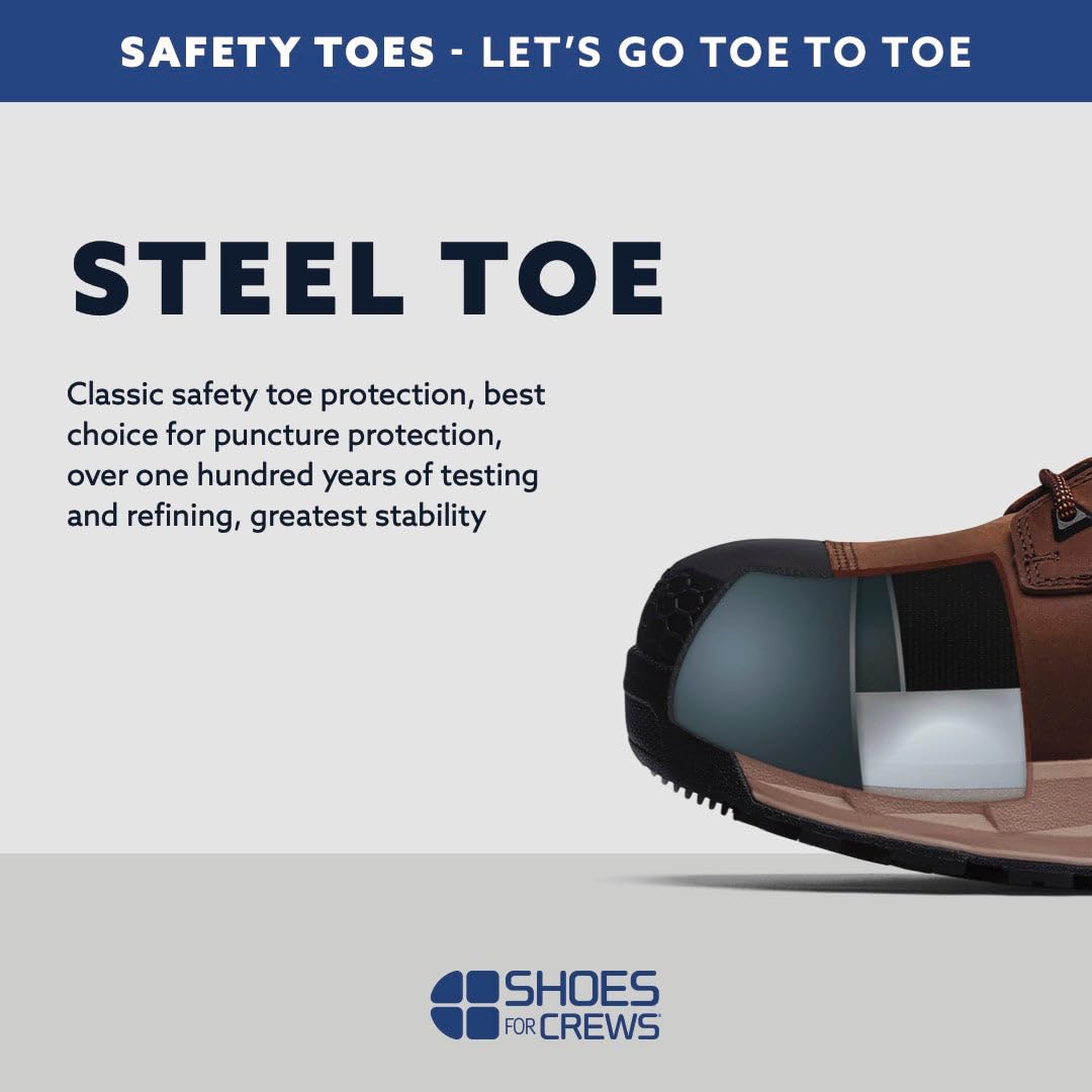 Slip Resistant Men's Soft Toe Uniform Dress Work Shoes - Waterproof Brown Leather Safety Shoes for Restaurant, Hospitality & Healthcare Workers - Size 11 US - Comfortable Non-Slip Professional Footwear