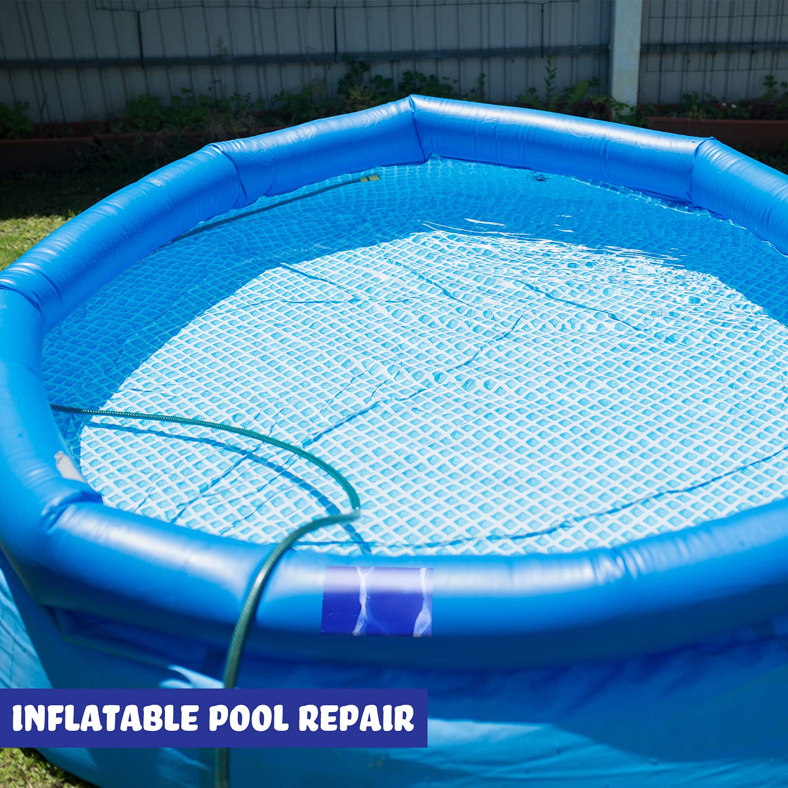 Nuanchu Self-Adhesive PVC Pool Liner Repair Patch - 12 x 80 Inch Blue Vinyl Patch for Swimming Pools, Inflatable Boats, Hot Tubs & Water Slides - Heavy Duty Waterproof Repair Solution