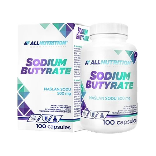 Allnutrition Sodium Butyrate 100 Capsules - Gut Health Supplement for Digestive Support & Immune System Boost - Perfect for IBS, Leaky Gut & Weight Management