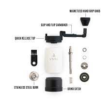 Echo Sigma VSSL Premium Electric Coffee Grinder - Fast & Quiet Burr Mill for Espresso, French Press, Cold Brew - Perfect for Home, Office & Travel Use