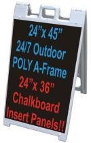 Signicade A-Frame 24x45 Inch Sidewalk Chalkboard Sign with 2 Black Panels & Markers - Perfect for Restaurant Menu, Retail Promotions & Outdoor Advertising