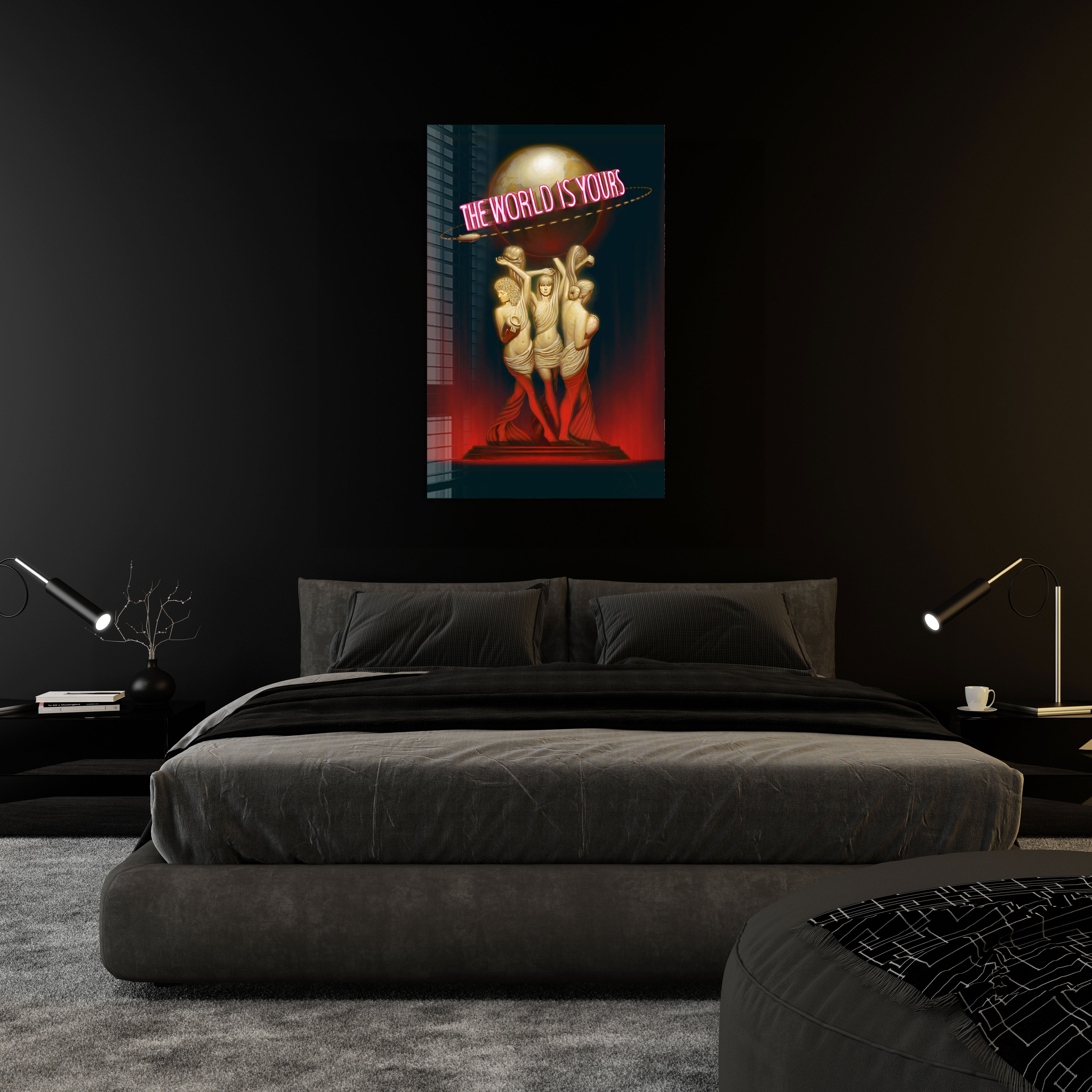 Scarface Movie Poster - The World Is Yours Wall Art for Home & Office Decor - Perfect for Movie Fans & Gangster Theme Rooms