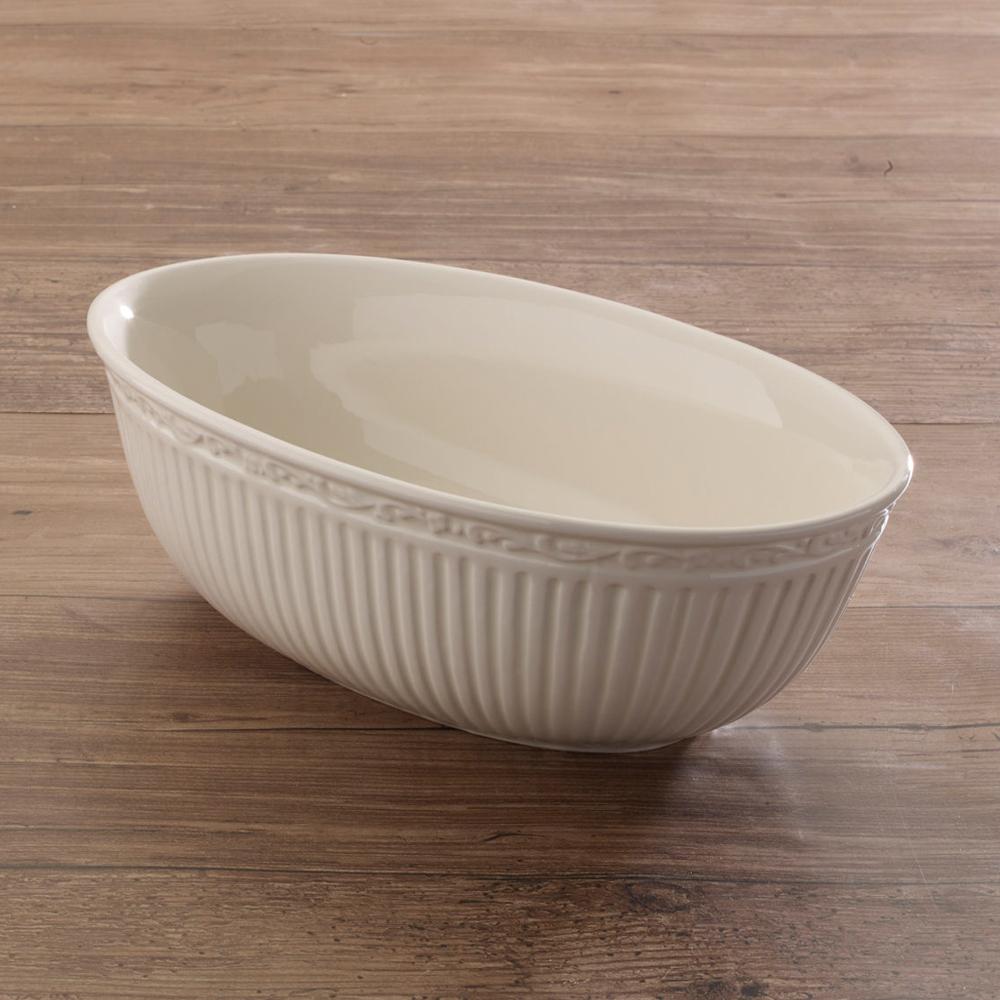 Italian Countryside® Oval Serving Bowl - Elegant Ceramic Dish for Pasta, Salad & Appetizers - Perfect for Dinner Parties, Family Gatherings & Holiday Entertaining