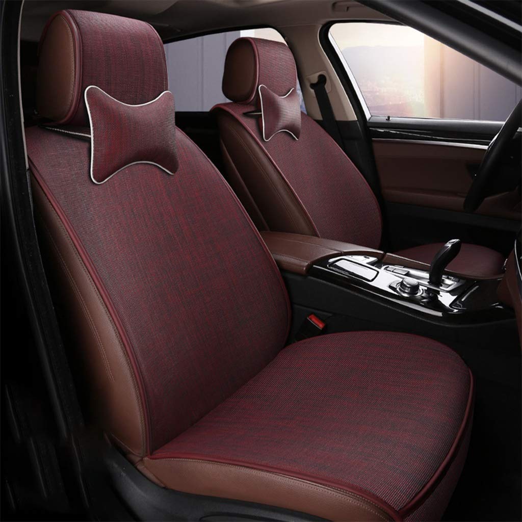 OFA Universal Car Seat Covers Full Set - Waterproof Anti-Slip 4 Season Auto Seat Protectors for Cars & Trucks (Red Wine) | Perfect for Daily Commute, Road Trips & Family Travel