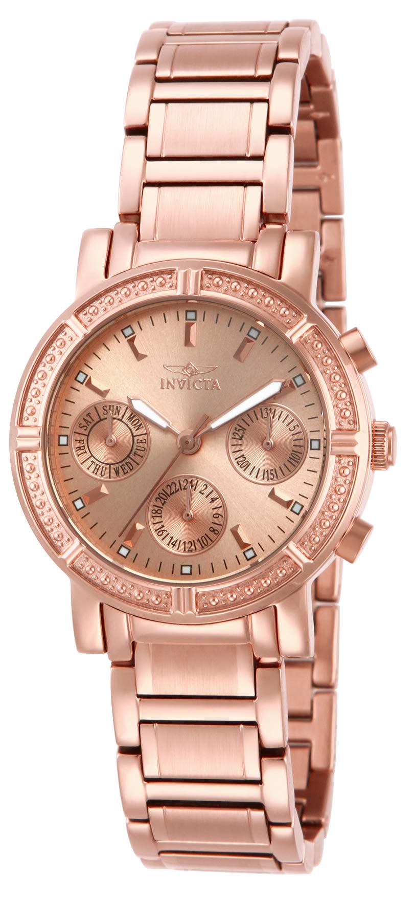 Invicta Women's 14874 Wildflower Rose Gold Watch - 18k Rose Gold Ion-Plated Stainless Steel Band, Analog Quartz Movement - Perfect for Everyday Wear, Office & Special Occasions