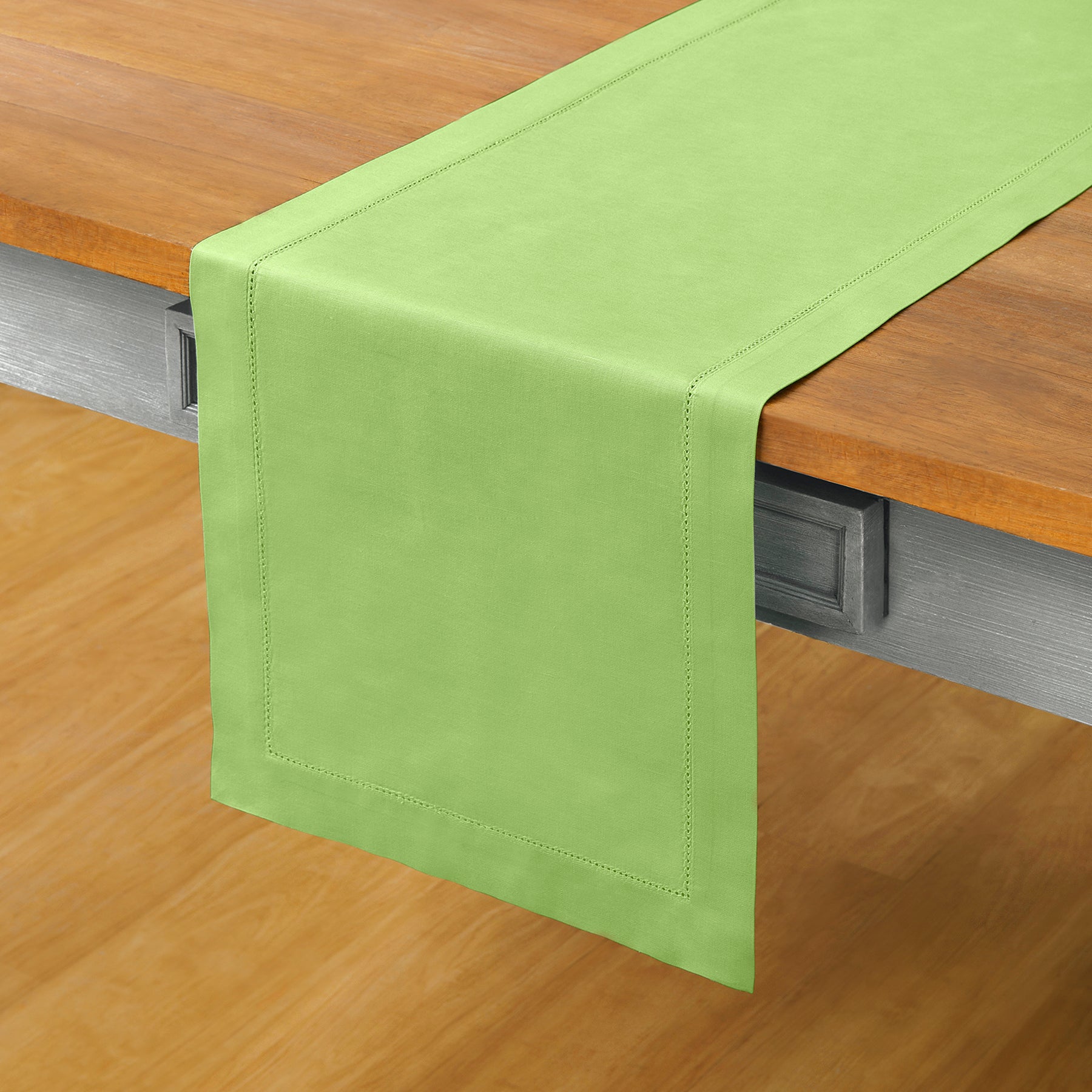 Premium Cotton Linen Hemstitch Table Runner - Elegant Dining Table Decor for Weddings, Parties & Home Decor - 60