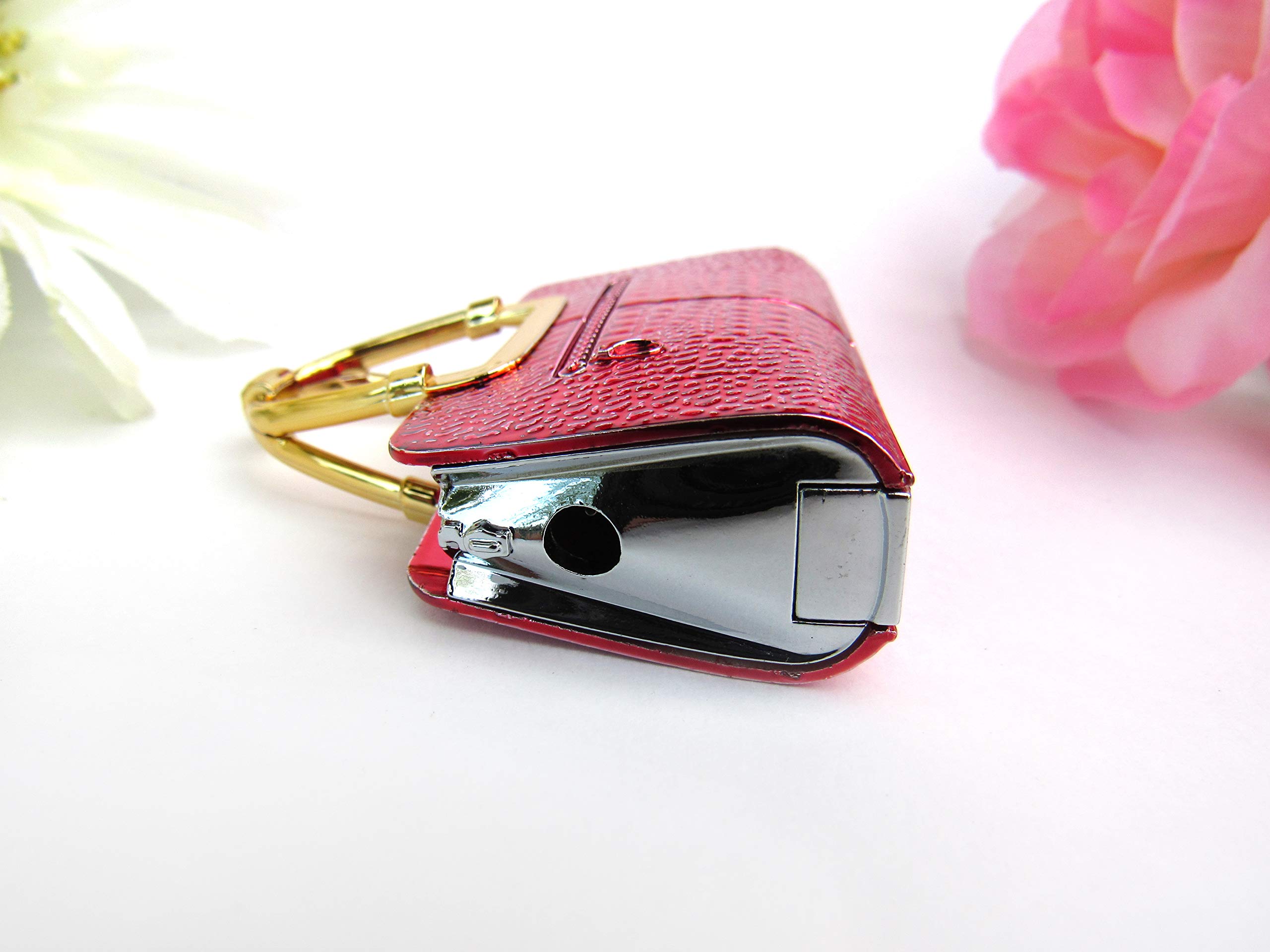 Women's Handbag Lighter - Refillable Butane Novelty (Silver) for Parties & Gifts