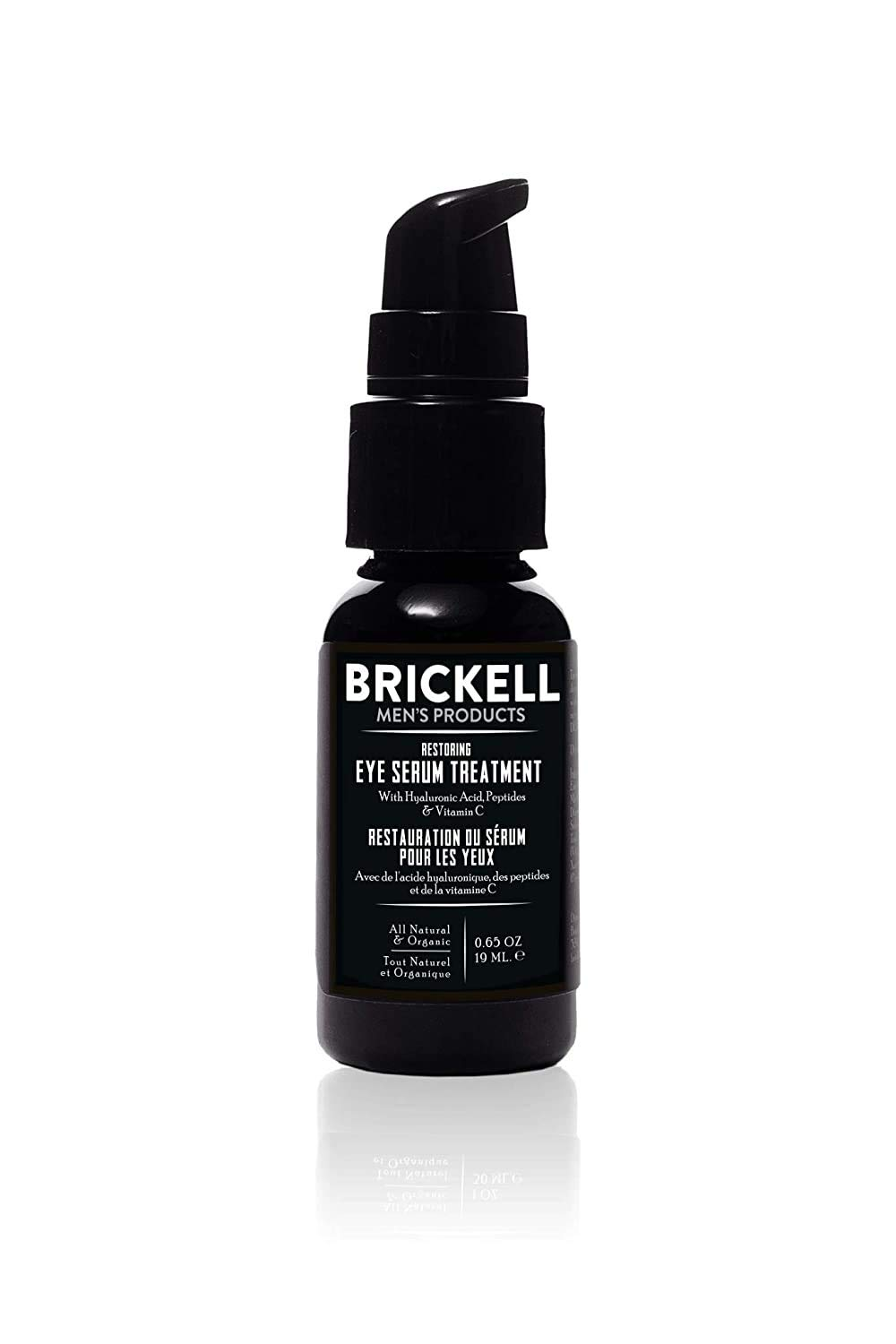 Brickell Men's Eye Serum for Dark Circles & Puffiness – Anti-Aging Eye Treatment with Natural Ingredients – Perfect for Morning & Night Skincare Routine