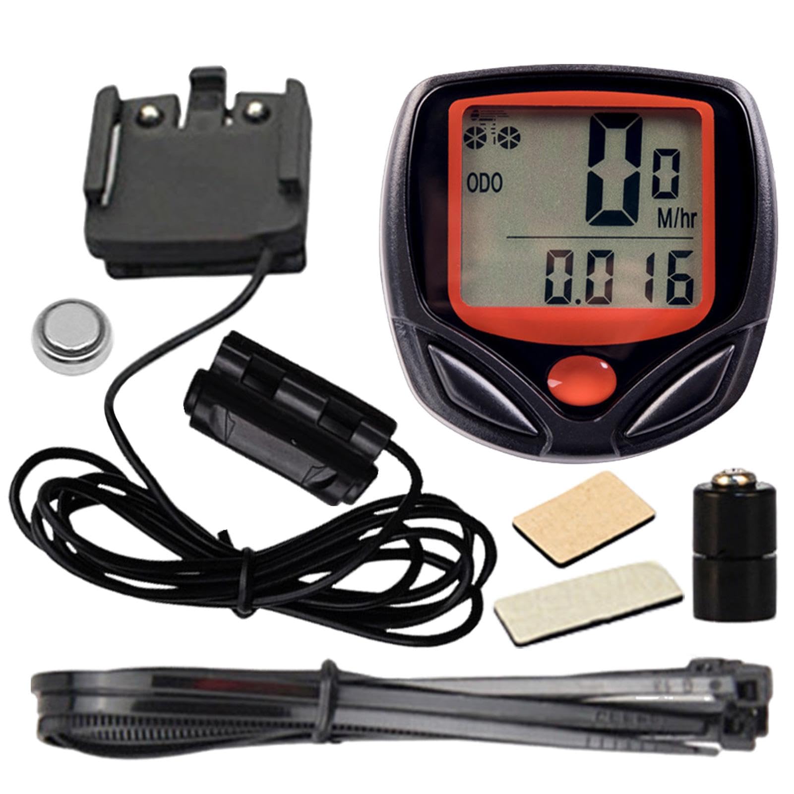 Waterproof Wired Bike Speedometer - LCD Odometer for Cycling & Scooters | Track Mileage & Speed