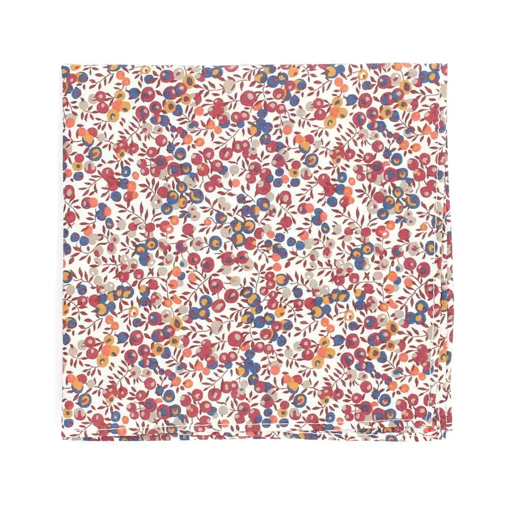 L A Smith Wiltshire Bud Multi Hank Liberty Fabric - Premium Handmade Floral Hankies for Weddings, Tea Parties & Vintage Fashion Accessories