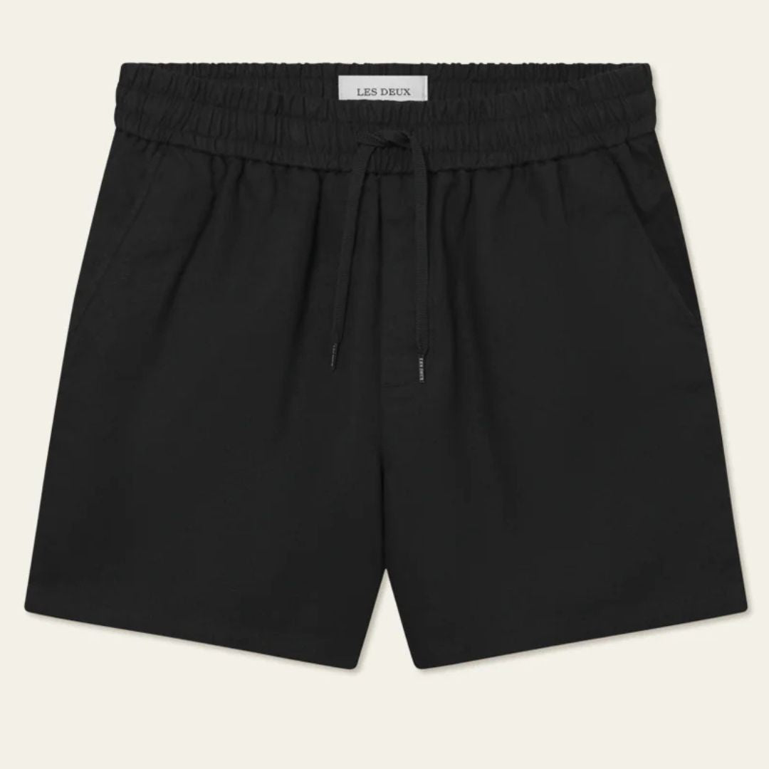 Premium Black Otto Linen Shorts for Men - Breathable & Comfortable Summer Casual Wear - Perfect for Beach, Vacation, and Outdoor Activities