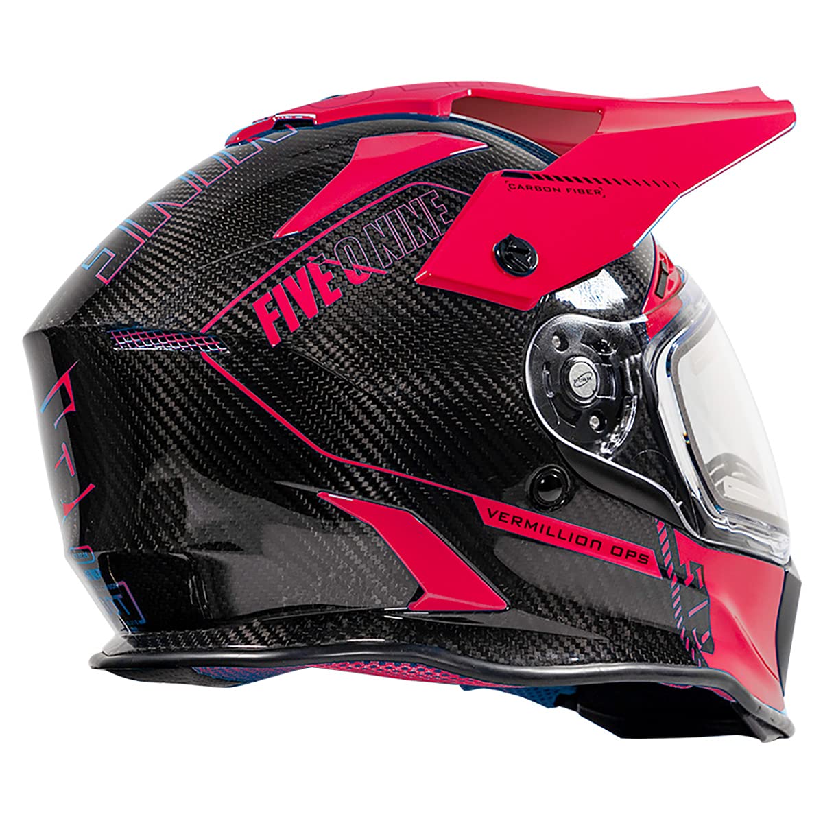 509 Delta R3L Carbon Fiber Motorcycle Helmet - Gloss Vermillion Ops (X-Small) | Lightweight & Durable for Street Biking & Racing | Perfect for Urban Commuting & High-Speed Adventures