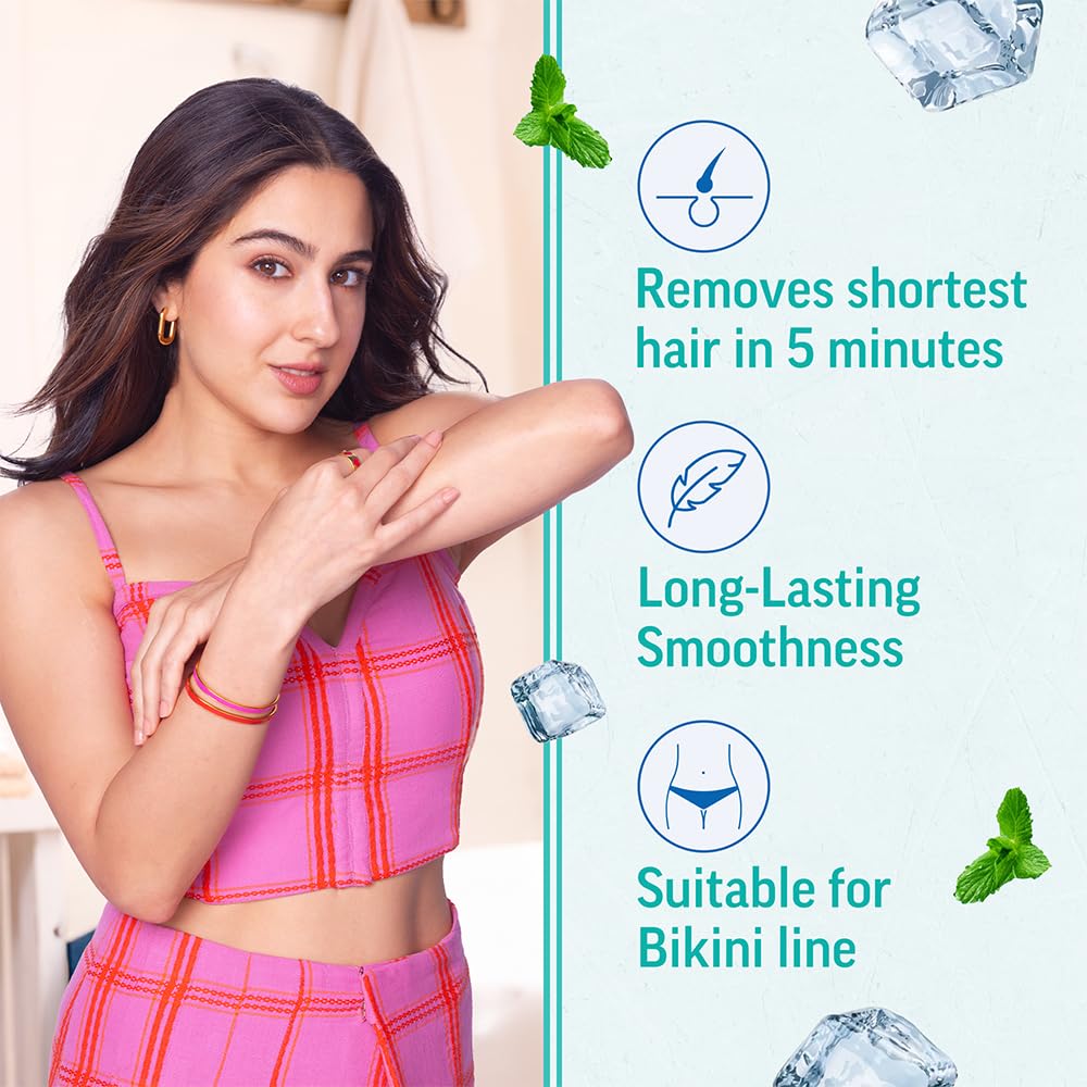 Veet Pure Hair Removal Cream for Women - 50g | Gentle Formula for Dry to Normal Skin | Safe for Legs, Underarms, Bikini Line & Arms | At-Home Hair Removal Solution for Smooth Skin