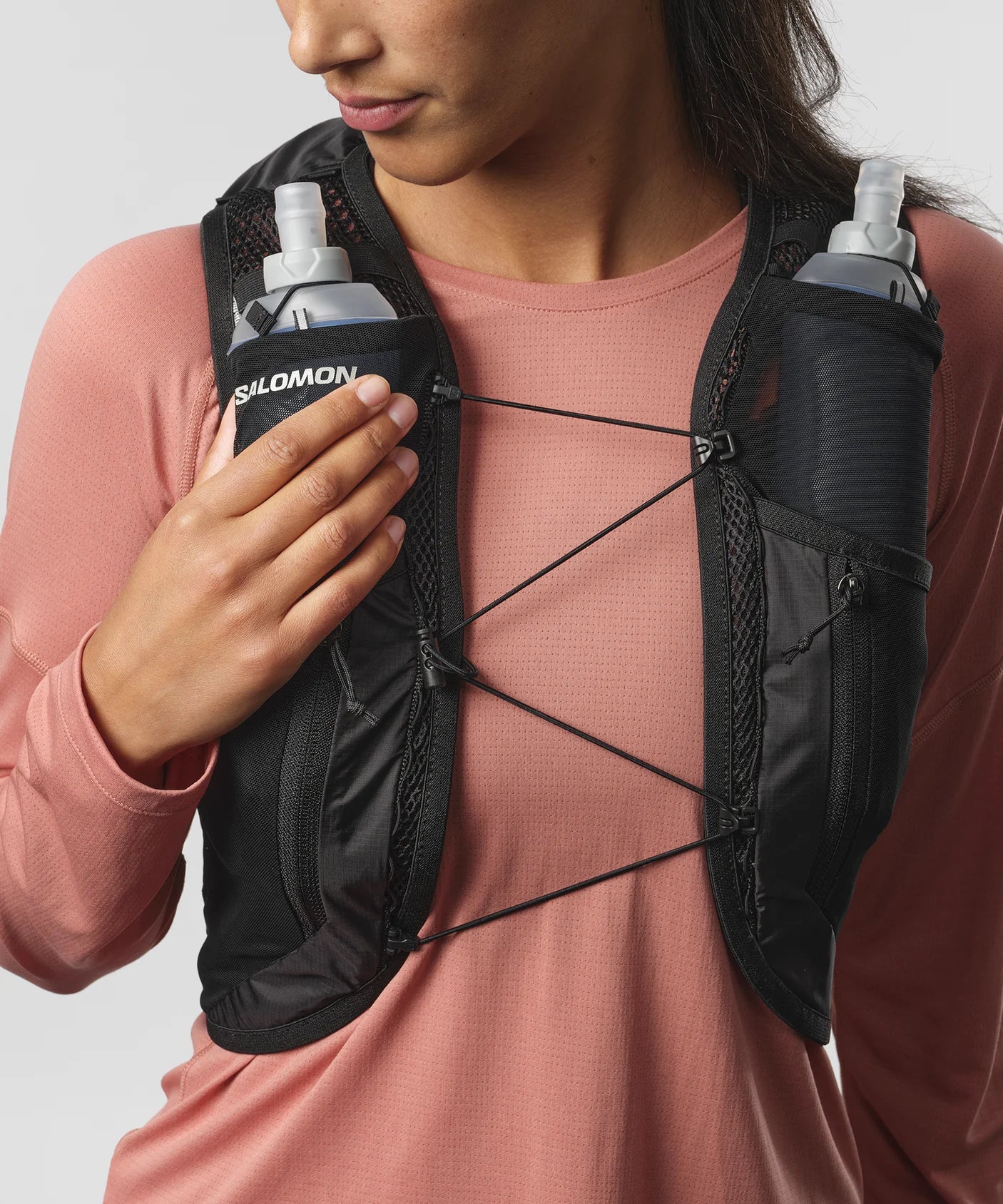 Active Skin 12 Running Hydration Vest with 2 Water Flasks - Lightweight Breathable Women's Running Gear for Trail, Hiking & Marathon Training