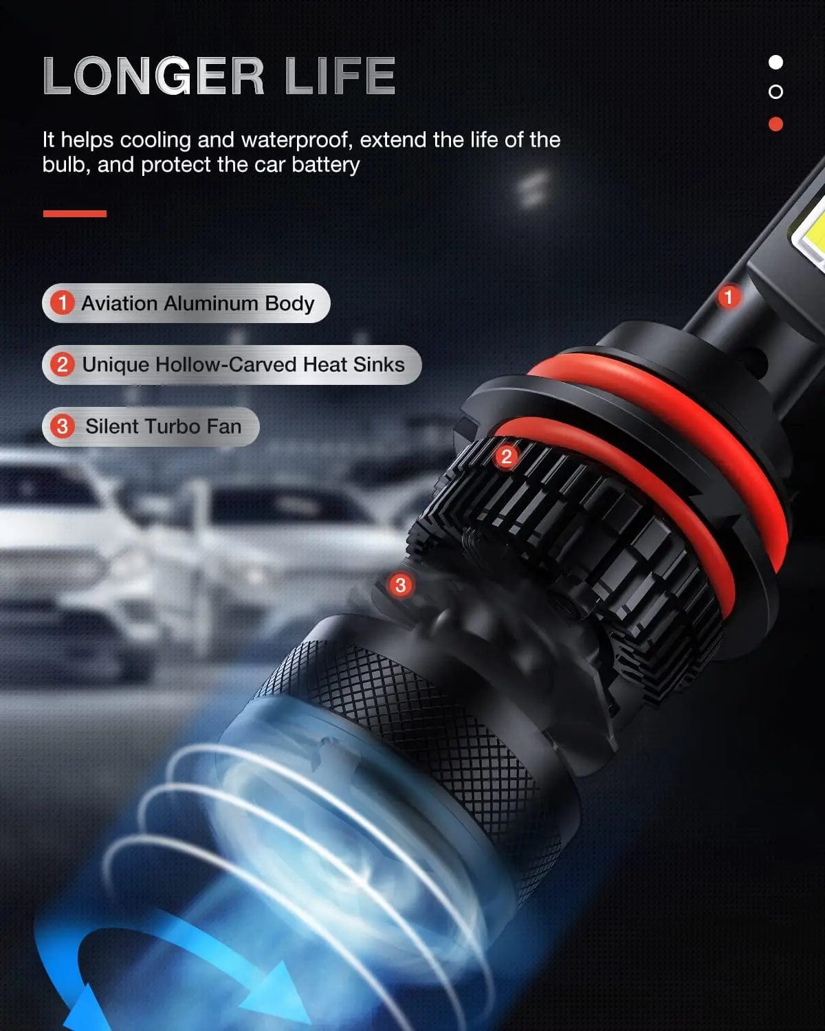 9007/HB5 LED Headlight Bulbs - N40 Series 100W 20000LM 6000K White IP67 Waterproof - 2 Pack for Cars, Trucks, SUVs - High Brightness for Night Driving & Foggy Conditions
