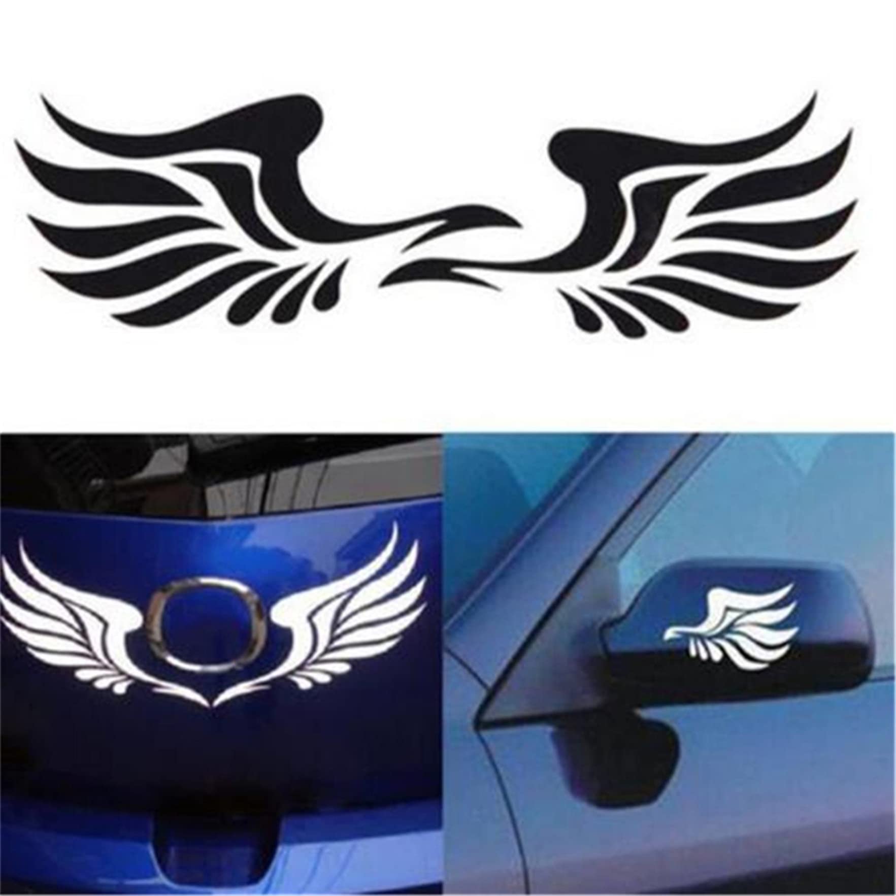 LIUGOU Art Angel Wings Decal Sticker - Waterproof Vinyl for Car, Truck, Motorcycle, Laptop, Wall Decor - Perfect for DIY Home, Office & Vehicle Customization