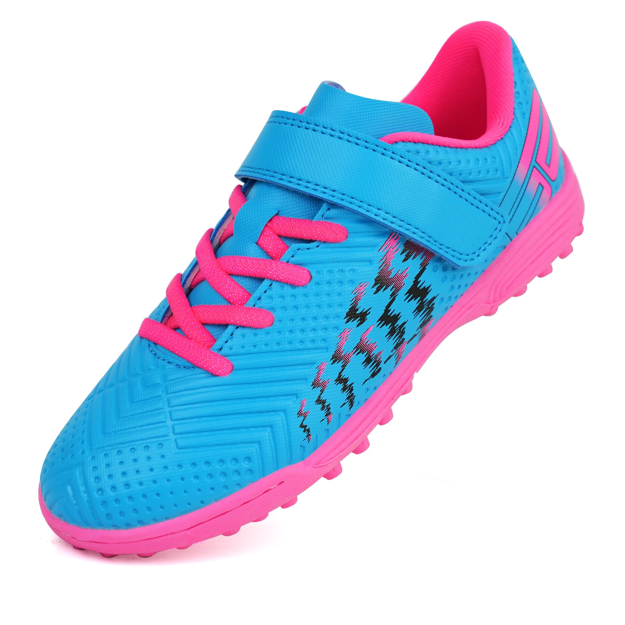 Brooman Kids Turf Soccer Shoes for Girls & Boys - Lightweight Indoor/Outdoor Football Cleats for Youth Training & Games - Perfect for Artificial Grass, Gym Floors & Backyard Play