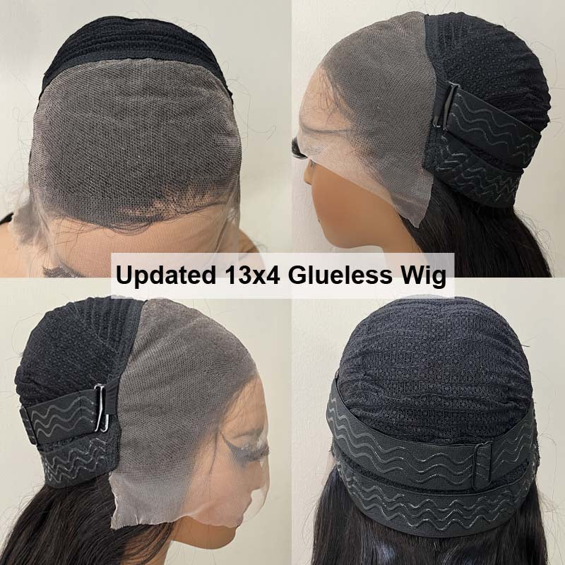 Eullair Wear and Go Glueless Wigs - 9x6 Lace Front Human Hair Wig with Bleached Knots & Pre-Plucked Hairline | Curly No Glue Lace Wig for Daily Wear, Parties & Special Occasions