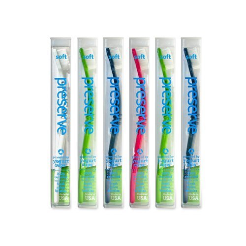 Preserve 0941245 Eco-Friendly Toothbrush Display Case - 24-Pack Assorted Colors | Perfect for Retail Stores, Dental Offices & Sustainable Bathroom Organization