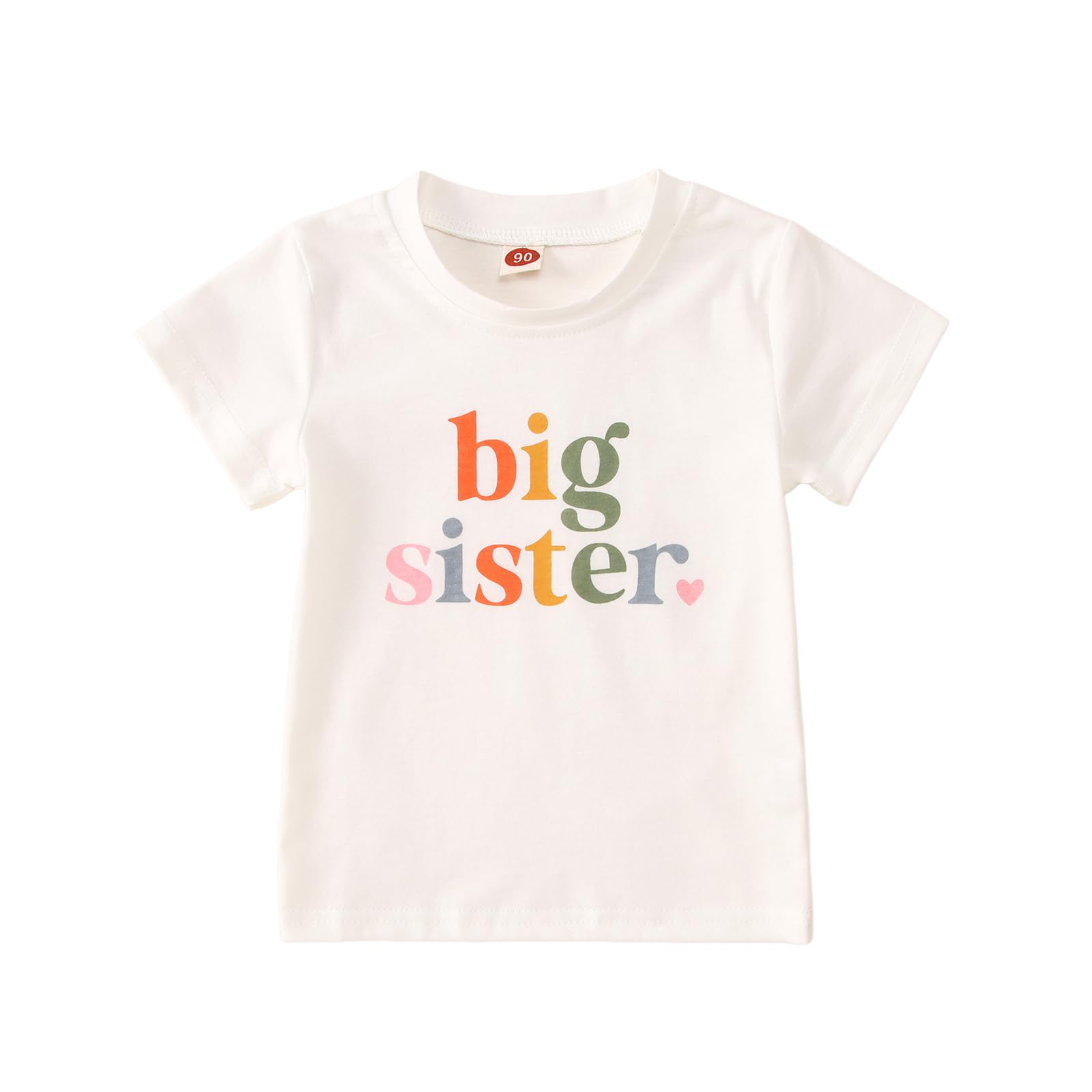 CM C&M WODRO Big Sister Toddler Shirt - Cute 'Promoted to Big Sister' Announcement T-Shirt for Little Girls - Matching Sibling Outfits - Perfect for Baby Shower Gifts, Gender Reveal Parties & Newborn Photo Shoots