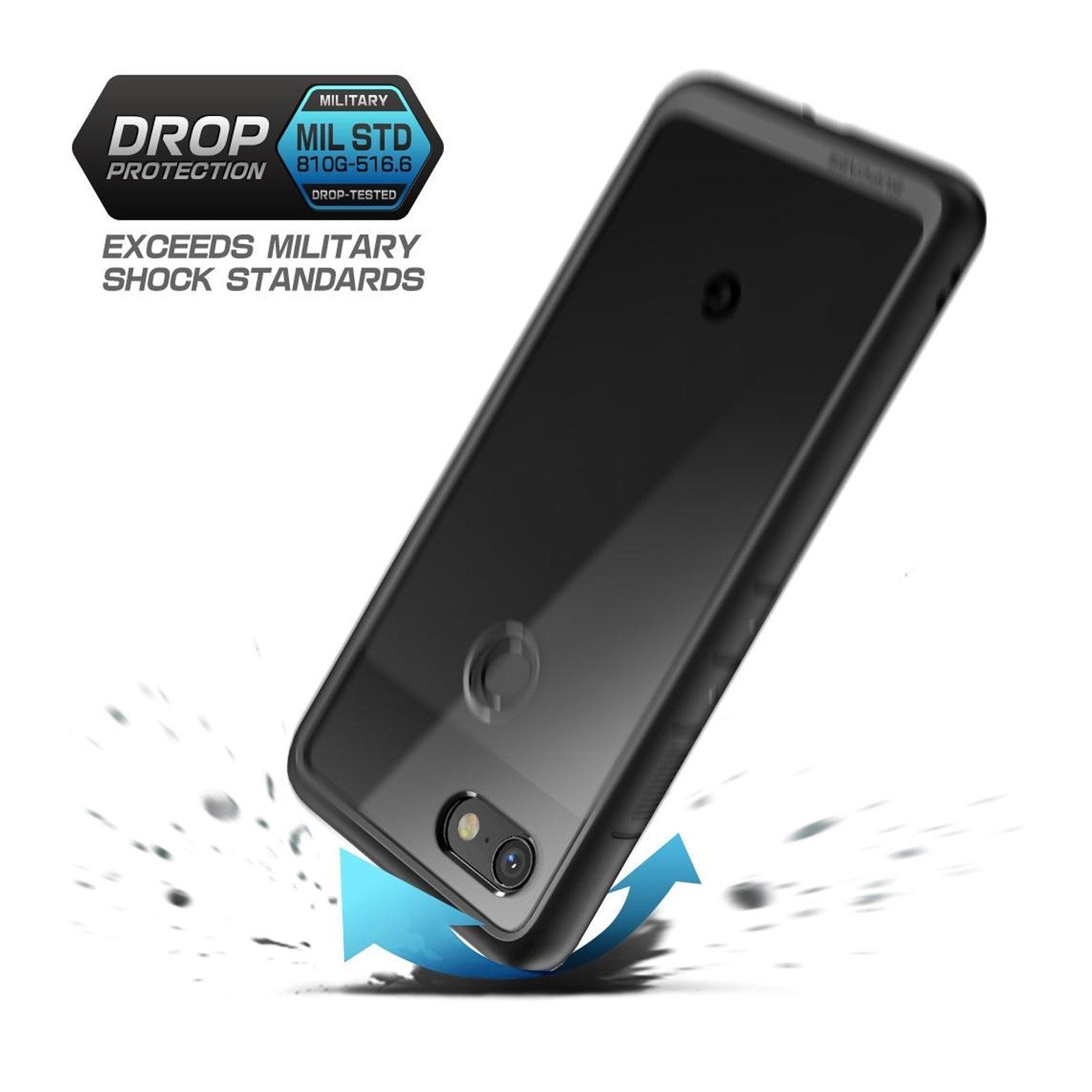 Google Pixel 3a XL Case - Unicorn Beetle Style Clear Black Protective Phone Cover for Everyday Use, Work & Travel