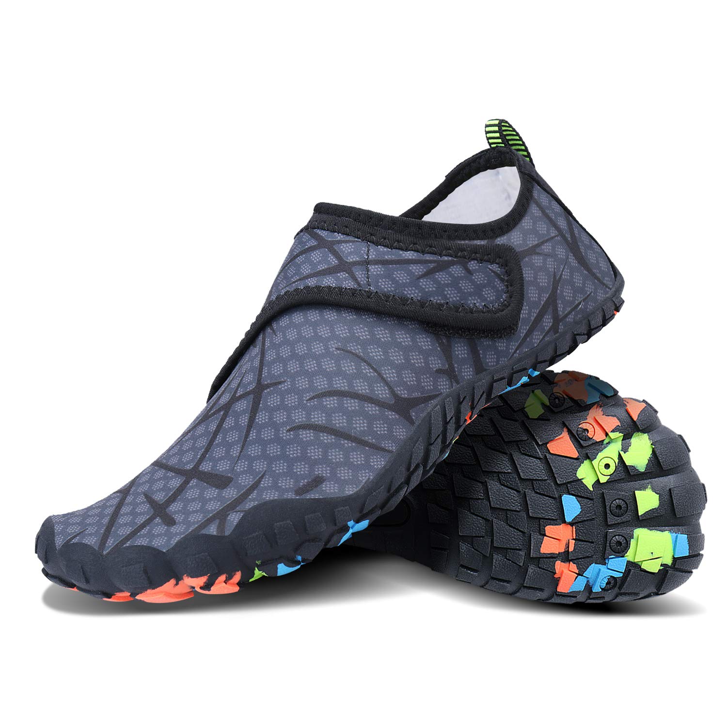 MAYZERO Water Shoes for Men & Women - Quick-Dry Swim Surf Shoes for Beach, Pool, Hiking | Wide Toe Aqua Shoes with Non-Slip Sole | Perfect for Water Sports, Yoga & Winter House Slippers