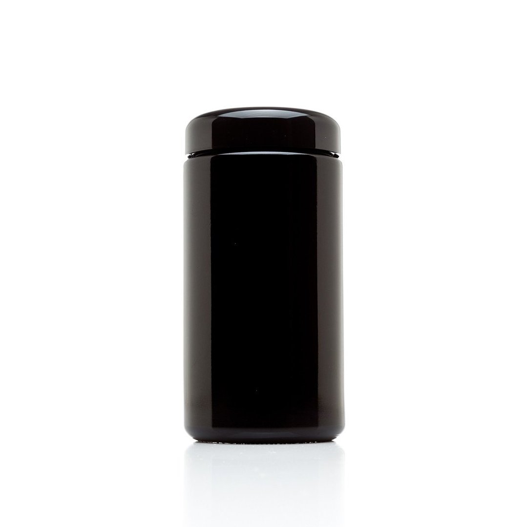 Infinity Jars 10-Pack Black Glass Storage Jars - 400ml (13.53oz) Airtight UV Protection Containers for Coffee, Spices & Dry Goods - Kitchen Pantry Organization & Long-Term Food Preservation