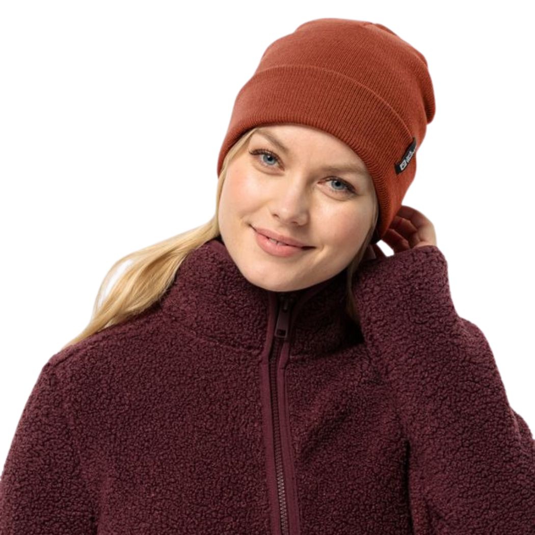 Jack Wolfskin Rib Unisex Beanie - Warm Winter Knit Hat for Men & Women - Perfect for Skiing, Hiking & Outdoor Activities