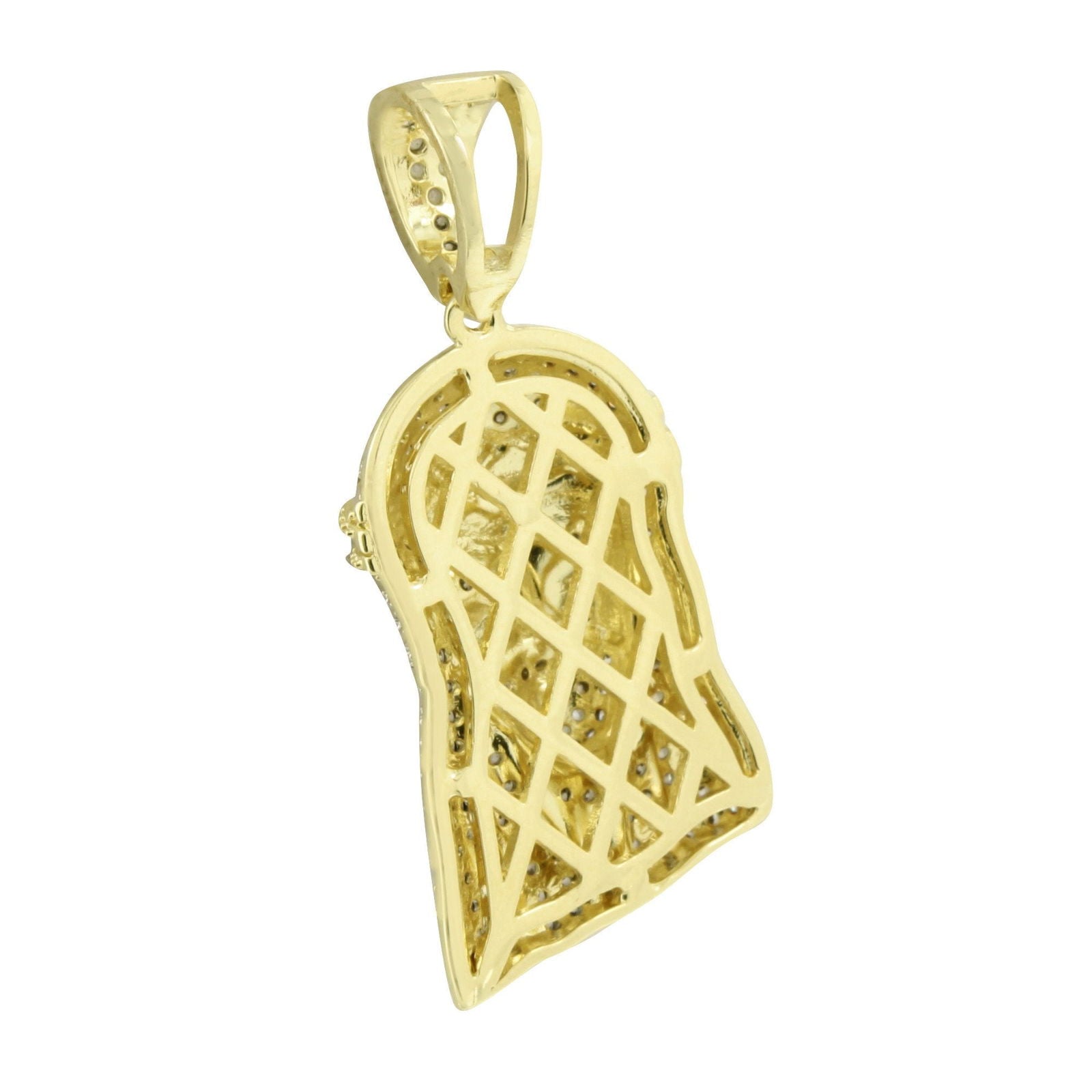 Men's Gold Plated Jesus Christ Pendant Necklace with Box Chain - Religious Jewelry for Christian Faith, Baptism Gifts & Everyday Wear