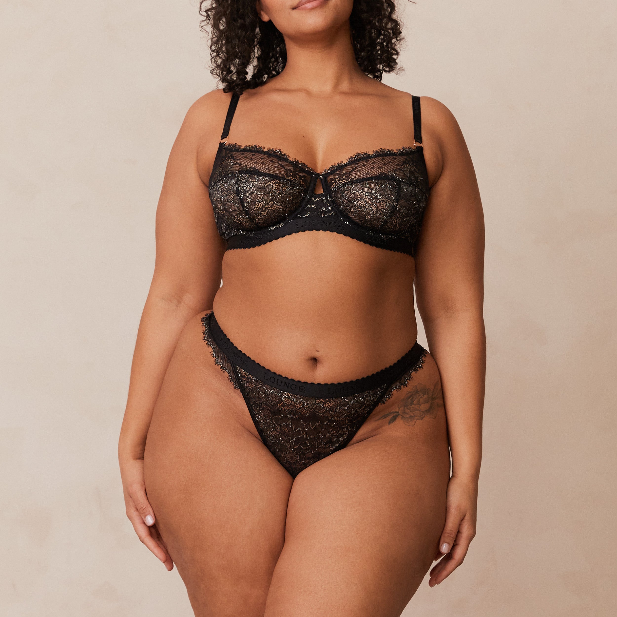 Desire Balcony Bra - Black Lace Underwire Push Up Bra for Women - Perfect for Everyday Wear, Date Nights & Special Occasions