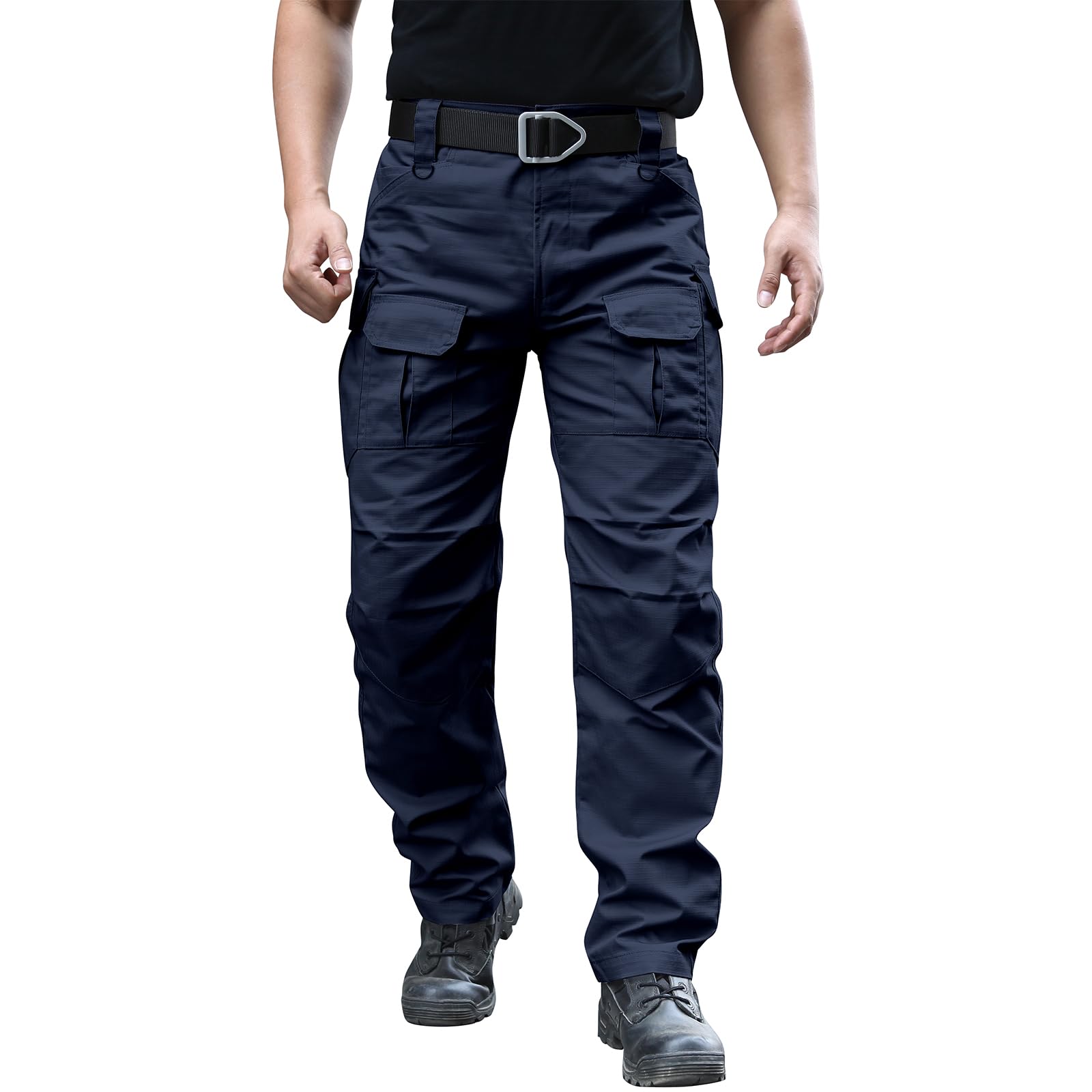 **Men's Stretch Tactical Pants - Water Resistant Ripstop Cargo Pants for Outdoor, Hiking & Work - Lightweight EDC Tactical Pants for Adventure & Everyday Use**