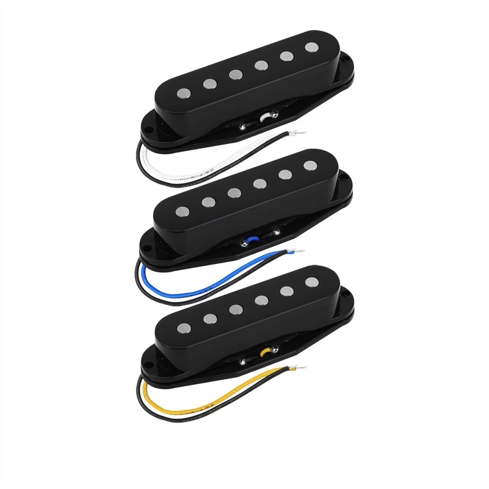 Alnico 5 Single Coil Guitar Pickup Set - Neck/Middle/Bridge Position - Black Replacement Pickups for Electric Guitar | Perfect for Blues, Rock & Vintage Tone Upgrades