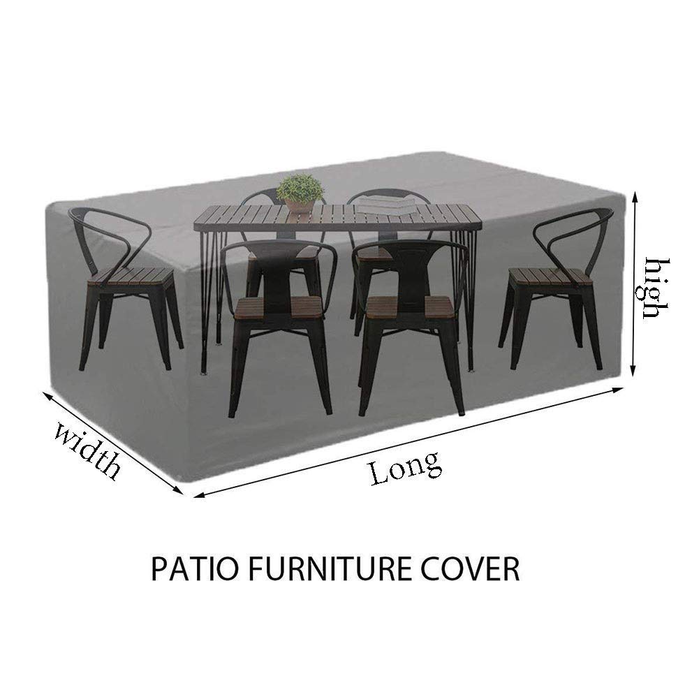 Waterproof Rectangle Garden Furniture Cover 128x82x23 Inches - Outdoor Sunscreen Sofa Protector Set for Patio, Deck & Storage | UV Resistant & Weatherproof Furniture Protection