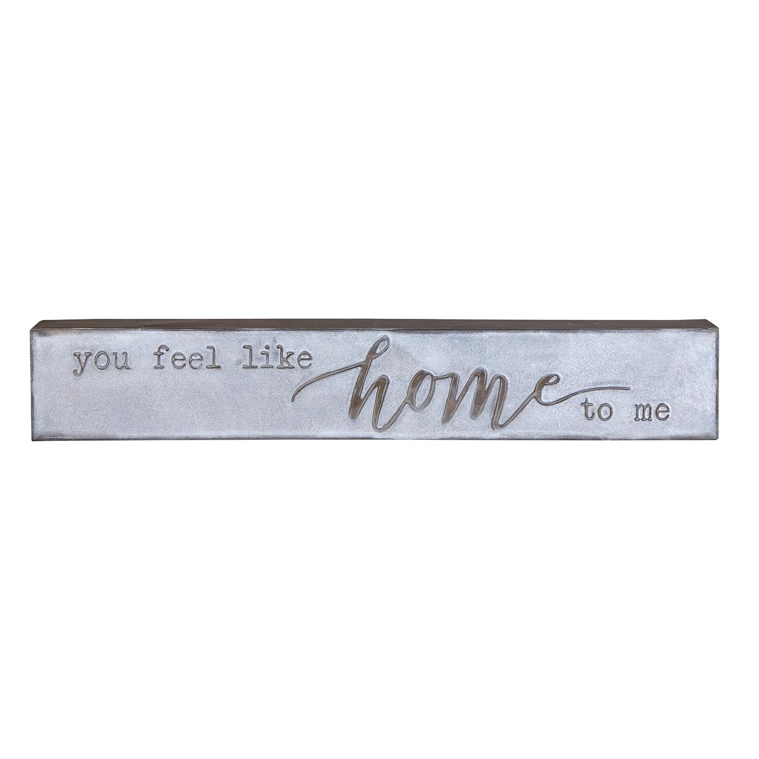 Creative Brands Oxidized Metal Inspirational Wall Plaque - 24 x 4 Inches - Pray Trust Wait - Perfect for Home Decor, Office Inspiration & Gift Giving
