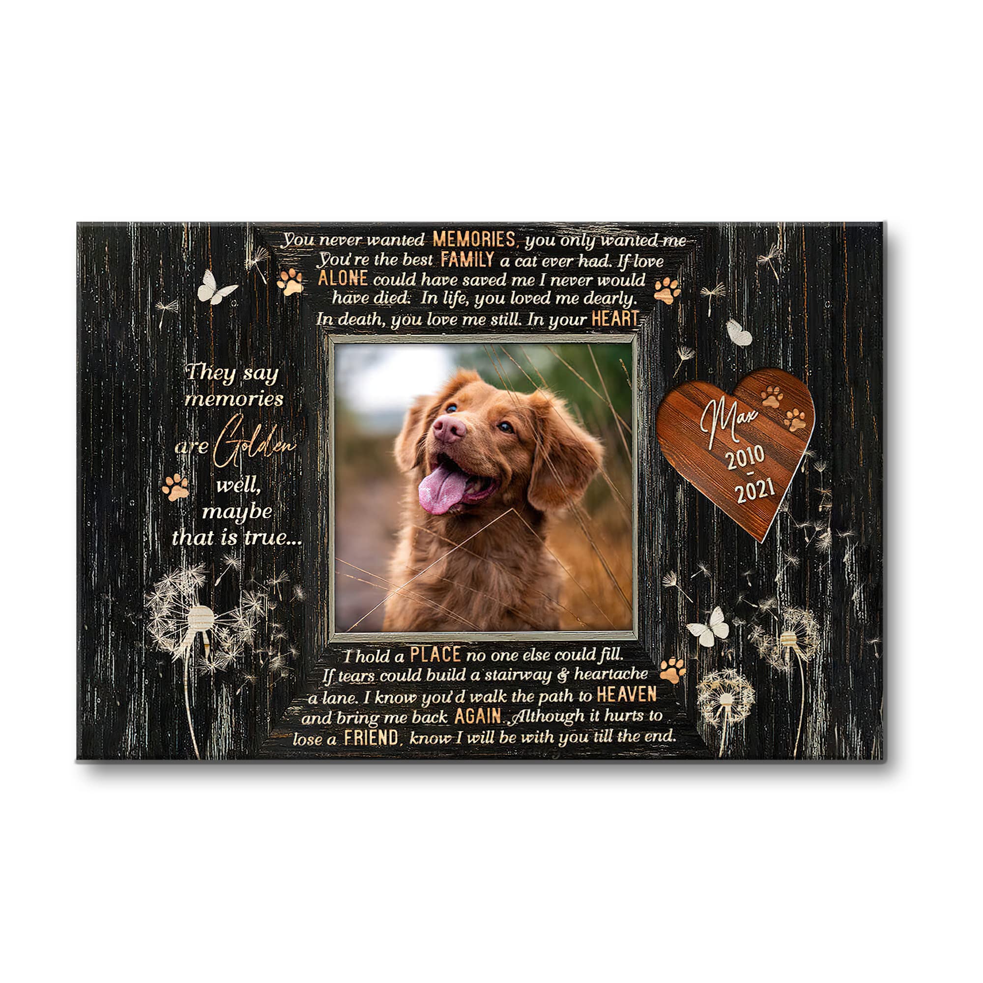 Heartfelt Pet Memorial Gift for Dogs - Personalized Dog Loss & Bereavement Keepsake - Sympathy Gift for Grieving Pet Owners - Perfect for Memorials, Pet Ashes & Comforting Pet Lovers