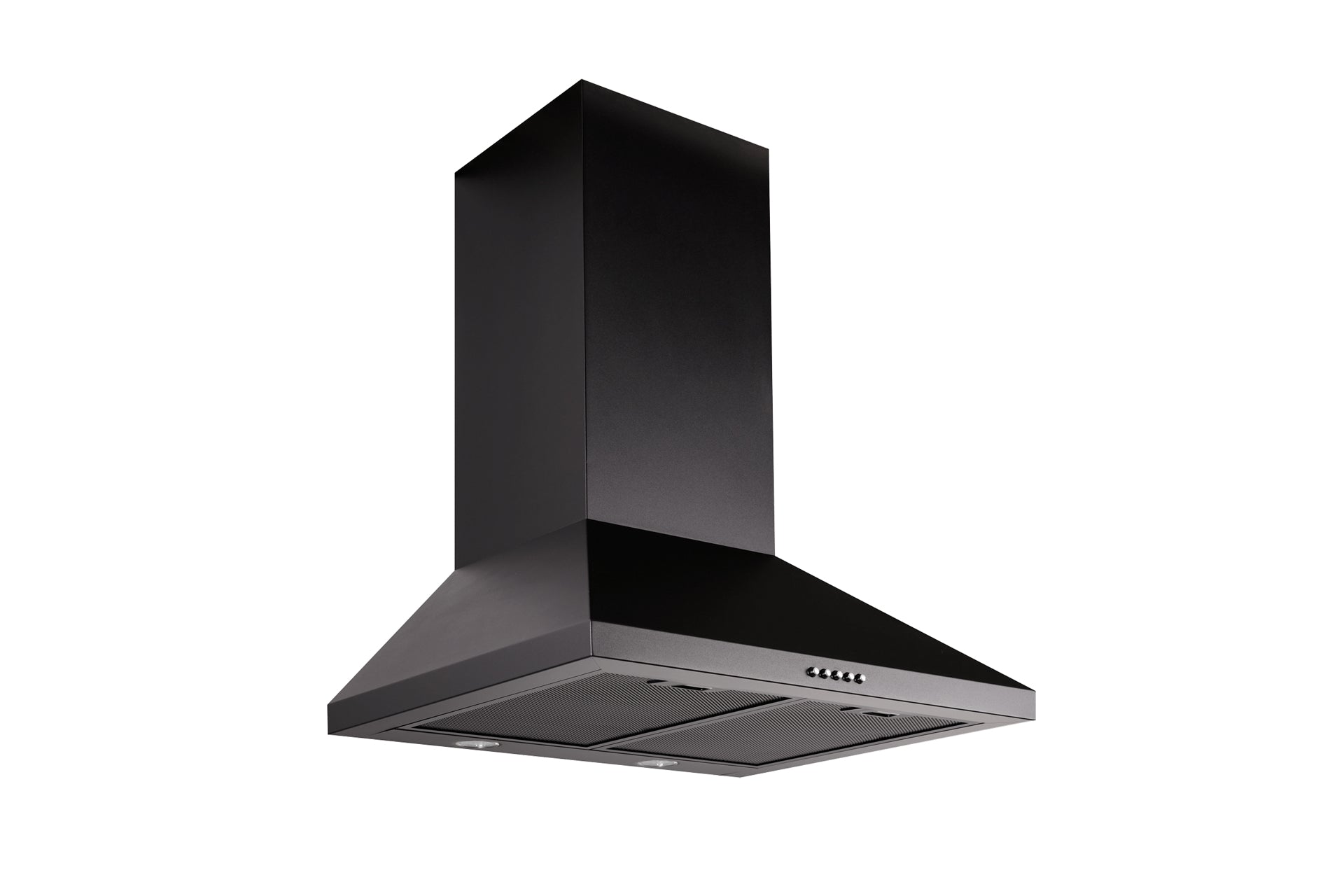 Schweigen TRI 600B 60cm Wall Mount Range Hood in Matte Black - Powerful Kitchen Exhaust Fan for Smoke and Odor Removal - Perfect for Modern Home Cooking and Open Plan Kitchens