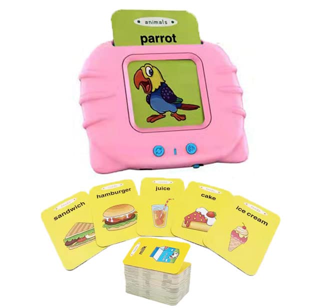Educational Talking Flash Cards for Kids Ages 2-6 | 224 Sight Words with Sound Effects | Autism Sensory Learning Toys | Preschool Educational Gifts for Boys & Girls | Perfect Birthday Present (Pink) - Ideal for Early Childhood Development, Speech Therapy & Homeschooling Activities