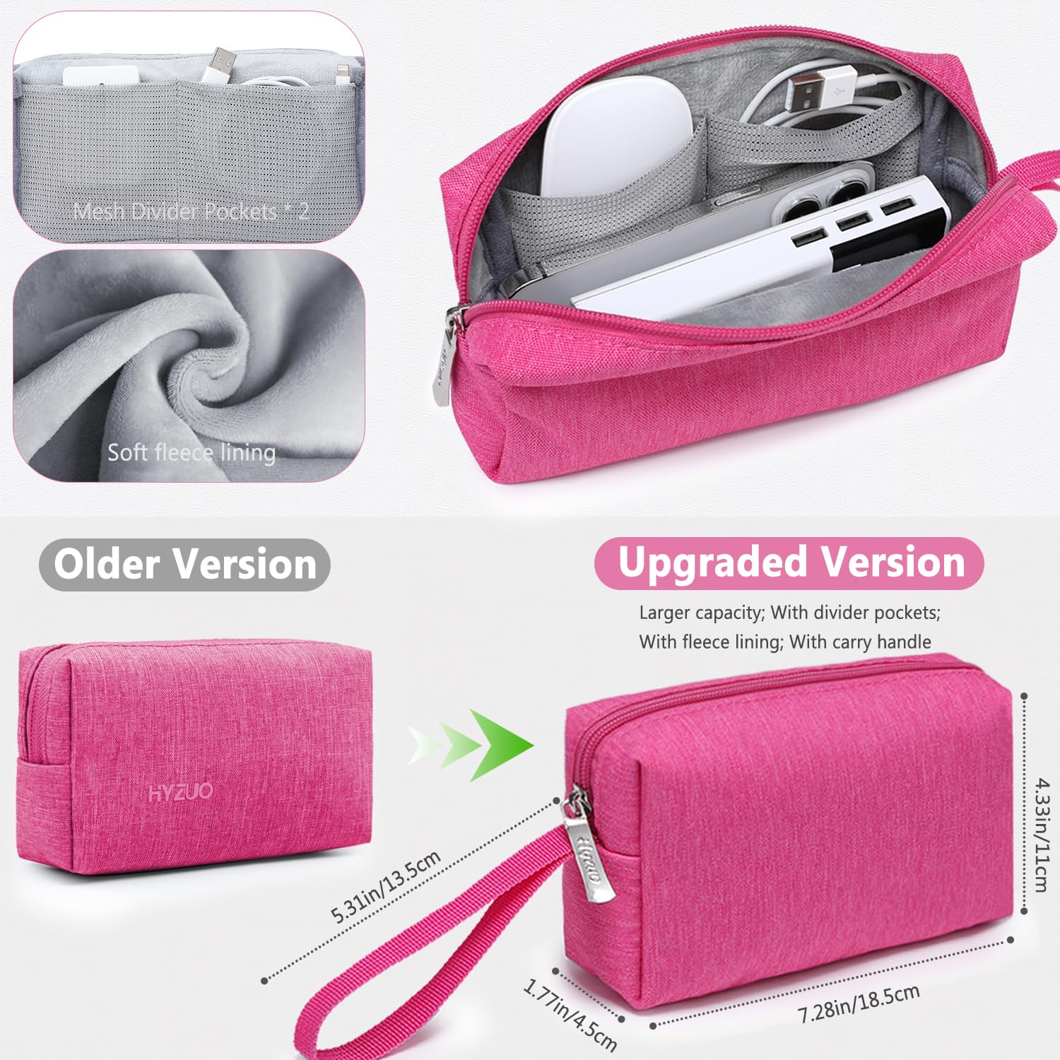 Premium 14-15 Inch Laptop Sleeve Bag Set for MacBook Air 15 M3/M2 & MacBook Pro 15 | Protective Case for Dell XPS 15, HP, Lenovo, Asus, Acer Notebooks | Waterproof & Shockproof | Rose Red | Perfect for Work, Travel & School